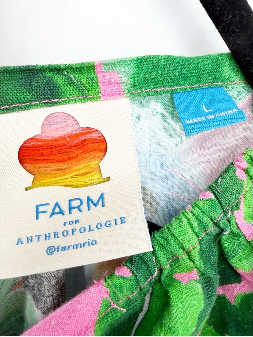 Farm Rio x Anthropologie V-Neck Cutout Dress Color Tropical Toucan Large - Picture 6 of 10